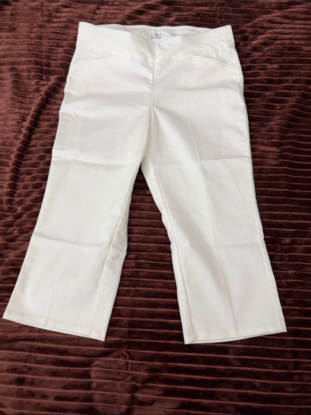 croft & barrow White Cropped Straight-Leg Capris